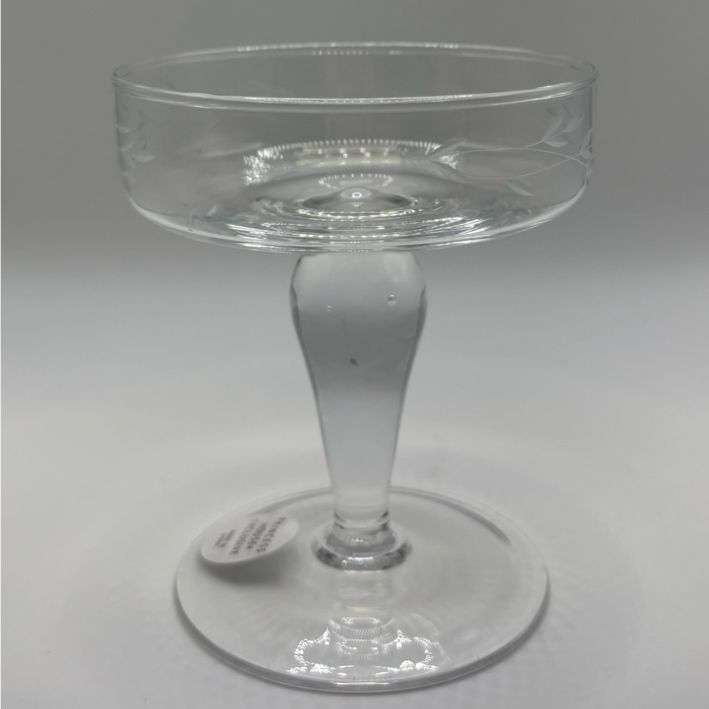 Princess House Exclusive Heritage Etched Leaf Candle Holder Tea Light Stem Vtg